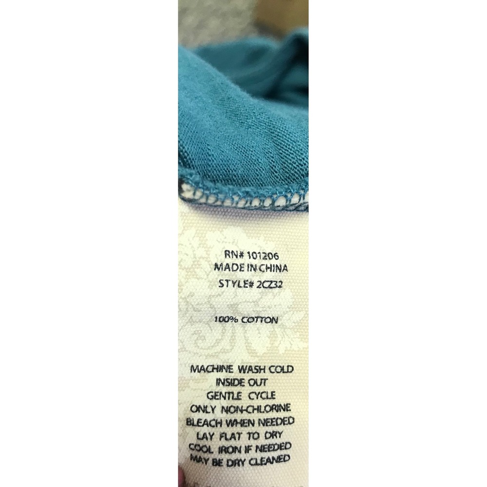 Soft Surroundings Teal Blue Slub Cotton Midi Dress Wooden Buttons Womens Medium - Picture 6 of 7